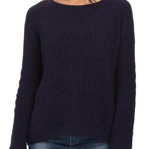 bb dakota chenille navy sweater